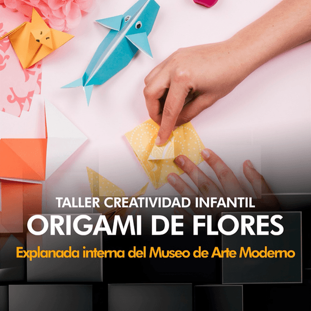 Taller Creatividad infantil - origami de flores imagen