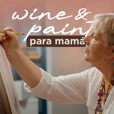 Wine y paint para mamá imagen